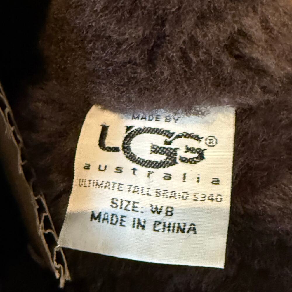 Ugg Women's Classic Chocolate Brown Tall Boots Size 7 - Picture 6 of 9